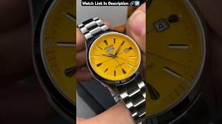 Citizen Automatic Analog Yellow Dial Luxurious Elegant Men's Watch #luxurywatchesformen #watches