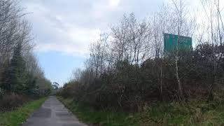 Cycleway along the old N1 by Drumad Wood near Ravensdale in County Louth