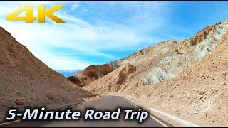 Artists Drive, Death Valley National Park - 5-Minute Road Trip - 4K Scenic Drive