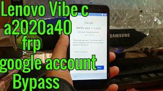 Lenovo Vibe C [ a2020a40 ] FRP Google account bypass.Without pc.1000% working