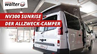 Der praktische Familienvan wird zum Camper | Nissan NV300 Sunrise