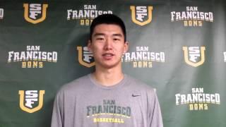 San Francisco men's basketball player Xu Tao welcomes chinese students