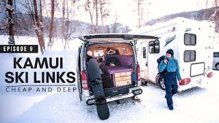 KAMUI SKI LINKS | Cheapest Resort in Hokkaido [日本語字幕] #vanlife #車中泊