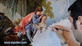 Art Reproduction (Boucher - The Four Seasons: Spring) Hand-Painted Step by Step