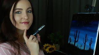 Art Teacher RP ASMR | Teaching you how to paint a night time desert