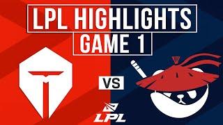 TES vs AL Highlights Game 1 | LPL 2025 Split 1 Finals | Top Esports vs Anyone's Legend