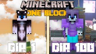 SOBREVIVO 100 DIAS en MINECRAFT ONEBLOCK