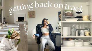 GETTING BACK ON TRACK vlog️ starting pilates classes, grocery haul for one