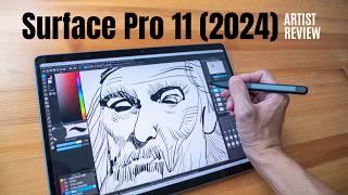 Surface Pro 11 (2024) artist review: Pen and OLED issues, amazing battery life