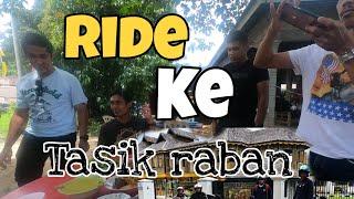 Ride ke tasik raban - makan hidang dlm talam