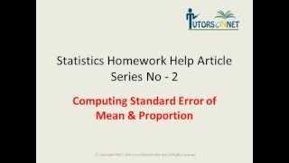 Get Statistics Assignment Help from Top online Tutors