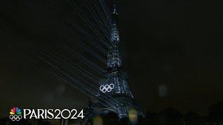 Eiffel Tower laser extravaganza lights up Paris and the Olympic Opening Ceremony | NBC Sports