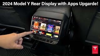New 2024 Tesla Model Y Rear Entertainment Display with Apps! #tesla #teslamodely