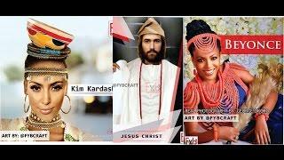 American celebs & Jesus dressed in African attire by Fybcraft