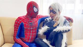 Black Cat and Spiderman In Real Life (Parkour, Marvel)