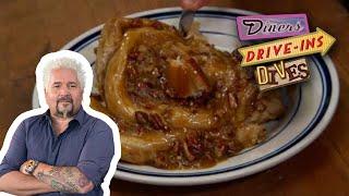 Giant Caramel Pecan Roll How-To | Diners, Drive-ins and Dives with Guy Fieri | Food Network