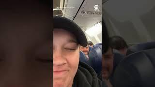 Viral video captures Southwest passenger relaxing in overhead bin