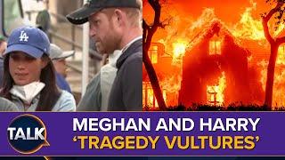 'TRAGEDY VULTURES!' Meghan And Harry Brutally MOCKED As 'Disaster Tourists' In Wake Of LA Fires