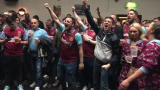 In the Boleyn pub before the final match at Upton Park, West Ham United vs. Manchester united