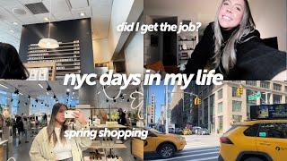 long awaited job update + spring shopping, days in the city | nyc vlog