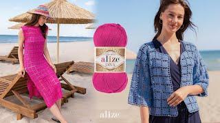 Crochet Cardigan, Dress and Blouse with Alize Diva