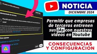 Permitir que empresas de terceros entrenen modelos IA con nuestros vídeos de Youtube 2024