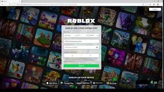 Roblox sign up speedrun but keyboard only/no mouse (5.02 sign up button,9.16 load into game page)