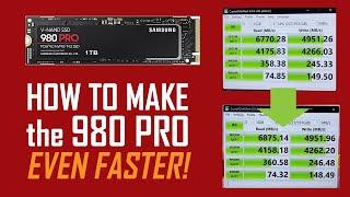 Samsung 980 Pro- How to Make it Go Faster!