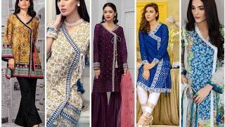 90+Angrakha style kurti &frock designs 2021/beautiful ideas for every season