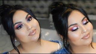 SPRING PURPLE SUNSET MAKEUP TUTORIAL