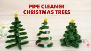 3 Easy and Simple Christmas Tree out of Pipe Cleaner | DIY Mini Christmas Tree with pipe cleaners