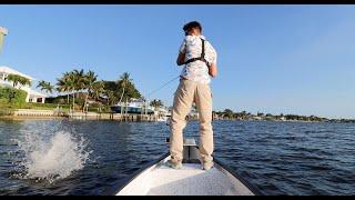 Big Topwater Snook Fishing In The Gheenoe 15'4"