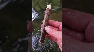 Making a bushcraft match tube with natural materials