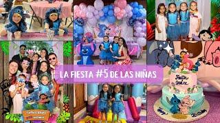 La fiesta de cumpleaños #5 de las niñas  temática de stitch  + destapando los regalos 