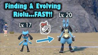 How to FIND and EVOLVE Riolu into Lucario FAST - Pokemon Scarlet and Violet