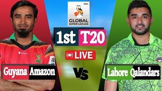 Global Super League 2024 | Guyana Amazon vs Lahore Qalandars Live Scores | live cricket match today