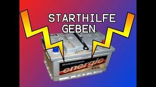 Starthilfe geben und Autobatterie überbrücken