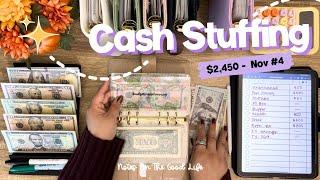 Cash Envelope Stuffing $2,450 | November #4 | Monthly Expenses, Sinking Funds, & Savings Challenges