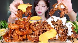 ASMR MUKBANG | Super Crispy  Chili Soft Shell Crab & Cream Soft Shell Crab  Whole Fried Crabs