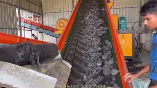 Rubber waste shredder,