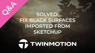 Twinmotion 2024.1 - Solved: black surfaces imported from Sketchup