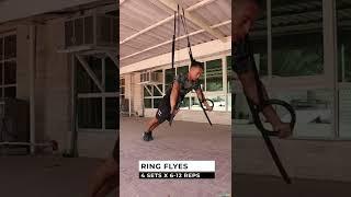 Gymnastic Ring Push Up Variations #shorts