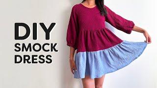 DIY Smock Dress + Sewing Pattern | Beginner Friendly Tutorial