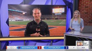 LIVE: Illinois fans storm the field after Kansas win