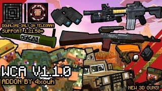 World Conflict Addon WCA V1.1 Release! New Cold War 3D Gun Mod for Minecraft PE | Creator Crafter321