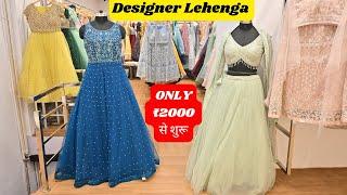 Croptop Lehenga Collection In Chandni Chowk | Designer Crop Top Lehenga Gown Sale In Chandni Chowk