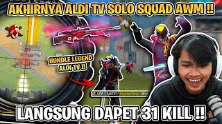 AKHIRNYA ALDI TV SOLO SQUAD DOUBLE AWM LAGI PAKE BUNDLE LEGEND 31 KILL !!