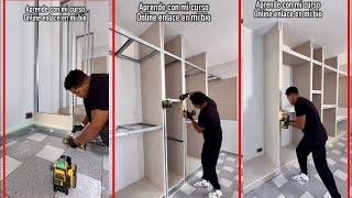 Cliente con poco dinero decidió hacer el closet en drywall porque en melamine le salía muy caro