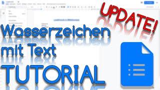 Wasserzeichen mit Text - Google Docs Tutorial