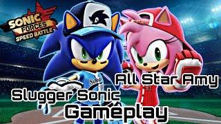 ️ All Star Amy and Slugger Sonic Gameplay ️ Sonic Forces Speed Battle